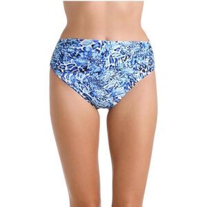 La Blanca Women's Aquatic Nature Shirred Band Hipster Bikini Bottom Size 10